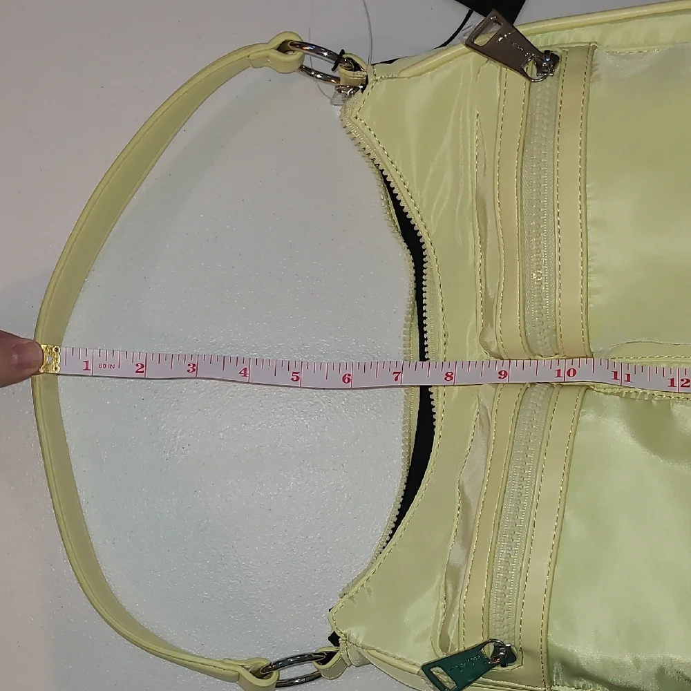 Nicole Miller Light Yellow Purse Front Pocket Bag